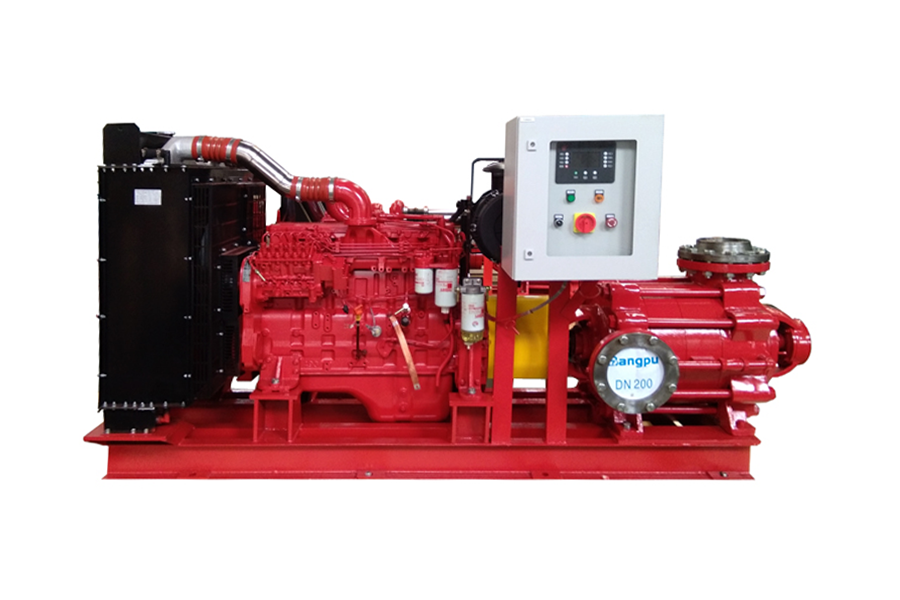 What are the advantages of using a diesel engine fire-fighting pump in emergency situations?